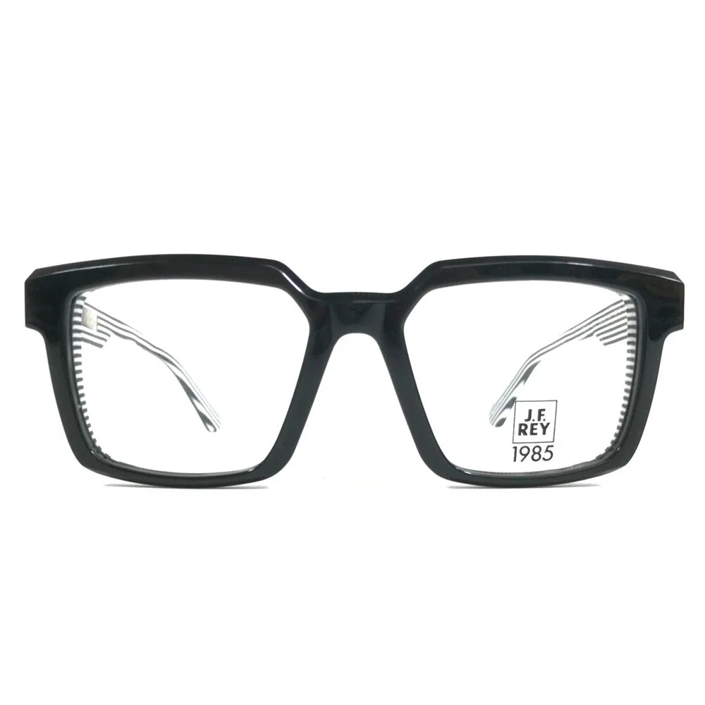 J. F. Rey Eyeglasses Frames INDIANA 4800 Dark Dark Green White Thick 52-18-137